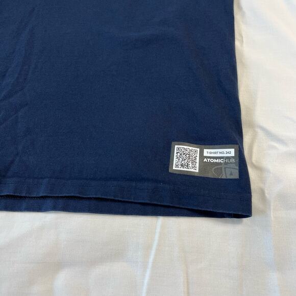 AtomicHub Adult Medium Navy Blue T-Shirt Short Sleeve NonFungible - Picture 3 of 5